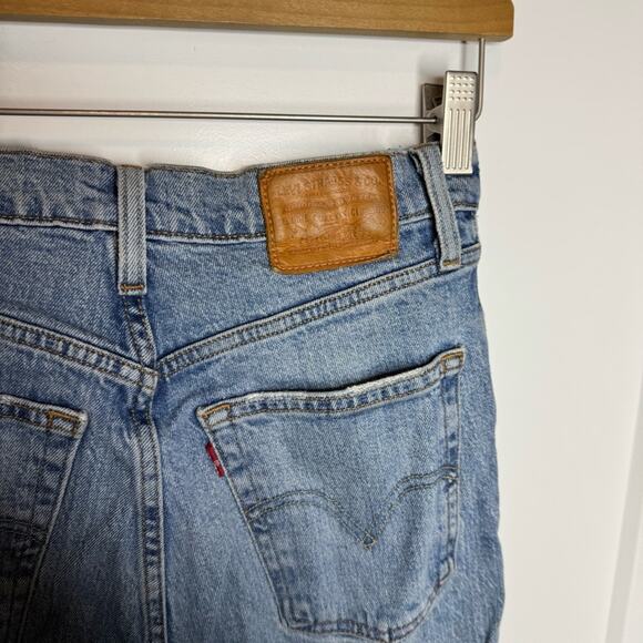 Levi’s Ribcage Straight Distressed Raw Hem High Rise Button Fly Jeans Size 27 - Picture 7 of 9